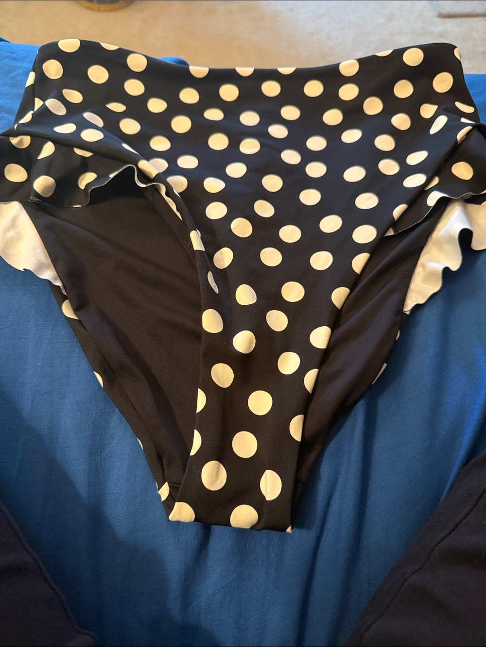 NWT Lands' End Black & White Polka Dot Women’s Swim Bottoms